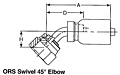 ORS Swivel 45º Elbow